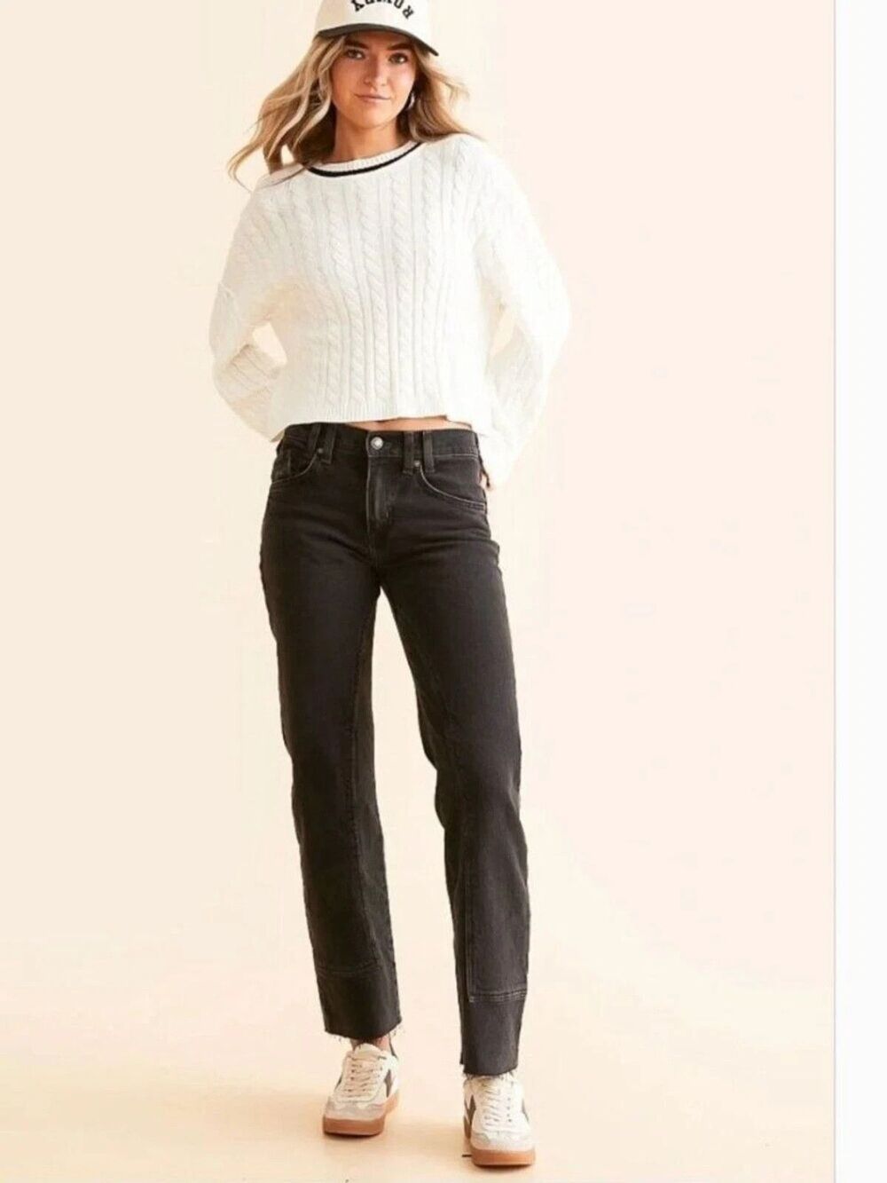 Free People Risk Taker High Rise Straight Jean in Black Size 28